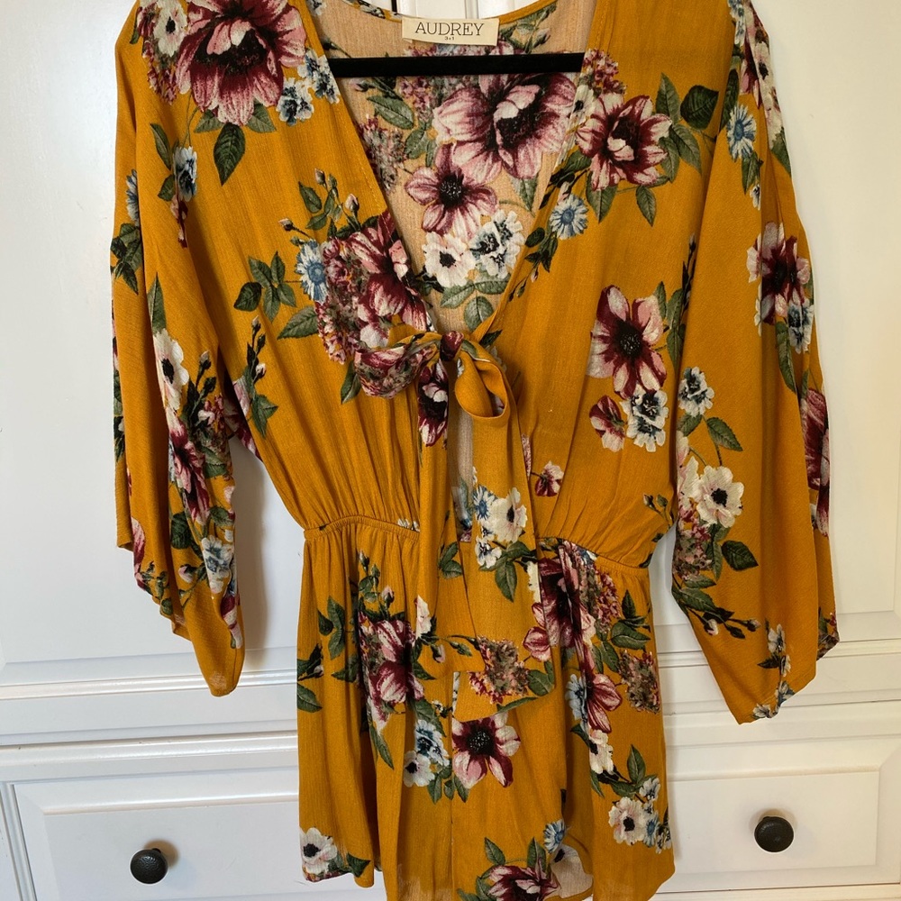 Loose Floral Romper